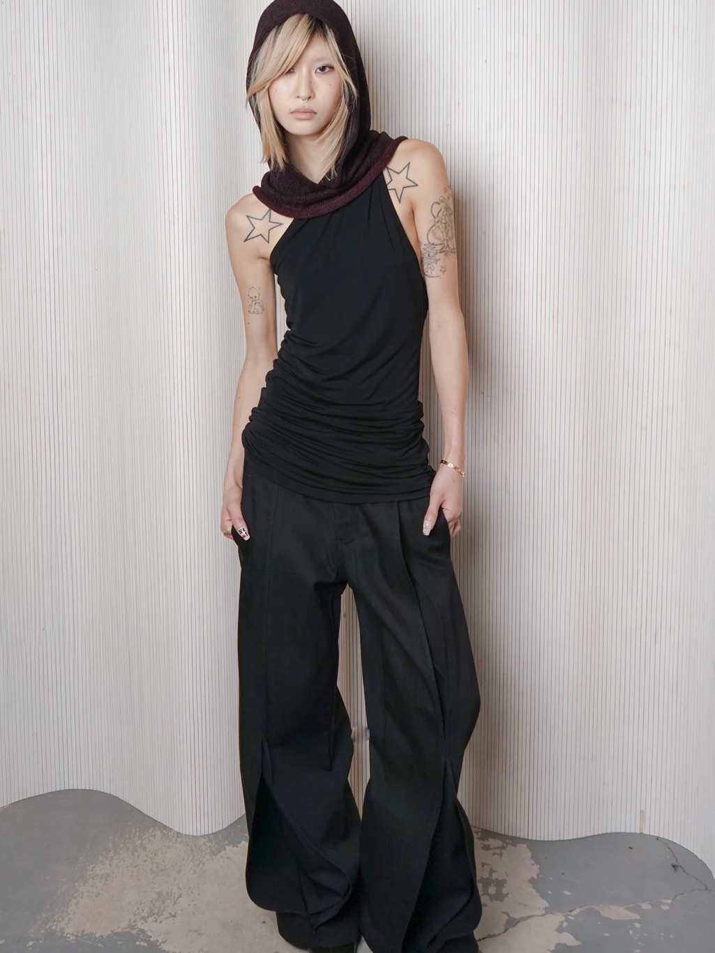 Empath ‘Nao’ Ruched One Shoulder Tunic Top Or Dress In Black — image 5 of 8